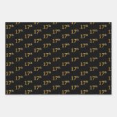 Elegant Zwart, Rood, Blauw, Faux Gold 17e Event # Inpakpapier Vel (Voorkant)