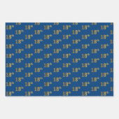 Elegant Zwart, Rood, Blauw, Faux Gold 18e Event # Inpakpapier Vel (Voorkant 3)