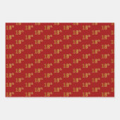 Elegant Zwart, Rood, Blauw, Faux Gold 18e Event # Inpakpapier Vel (Voorkant 2)