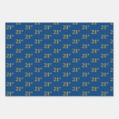 Elegant Zwart, Rood, Blauw, Faux Gold 21e Event # Inpakpapier Vel (Voorkant 3)