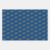 Elegant Zwart, Rood, Blauw, Faux Gold 26e Evenemen Inpakpapier Vel (Voorkant 3)