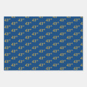 Elegant Zwart, Rood, Blauw, Faux Gold 43e Event # Inpakpapier Vel (Voorkant 3)