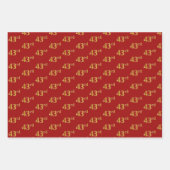 Elegant Zwart, Rood, Blauw, Faux Gold 43e Event # Inpakpapier Vel (Voorkant 2)