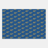 Elegant Zwart, Rood, Blauw, Faux Gold 46e Event # Inpakpapier Vel (Voorkant 3)