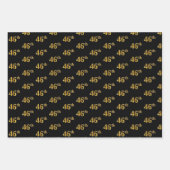 Elegant Zwart, Rood, Blauw, Faux Gold 46e Event # Inpakpapier Vel (Voorkant)