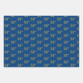 Elegant Zwart, Rood, Blauw, Faux Gold 51e Event # Inpakpapier Vel (Voorkant 3)