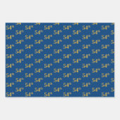 Elegant Zwart, Rood, Blauw, Faux Gold 54e Event # Inpakpapier Vel (Voorkant 3)