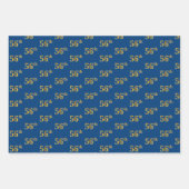 Elegant Zwart, Rood, Blauw, Faux Gold 56e Event # Inpakpapier Vel (Voorkant 3)