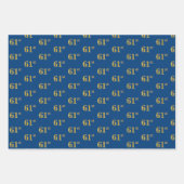 Elegant Zwart, Rood, Blauw, Faux Gold 61e Event # Inpakpapier Vel (Voorkant 3)