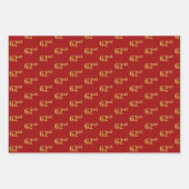 Elegant Zwart, Rood, Blauw, Faux Gold 62e Event # Inpakpapier Vel (Voorkant 2)