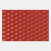 Elegant Zwart, Rood, Blauw, Faux Gold 63ste Event  Inpakpapier Vel (Voorkant 2)