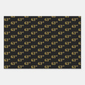 Elegant Zwart, Rood, Blauw, Faux Gold 63ste Event  Inpakpapier Vel (Voorkant)