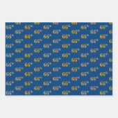 Elegant Zwart, Rood, Blauw, Faux Gold 66e Event # Inpakpapier Vel (Voorkant 3)