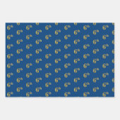 Elegant Zwart, Rood, Blauw, Faux Gold 6e Event # Inpakpapier Vel (Voorkant 3)