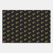 Elegant Zwart, Rood, Blauw, Faux Gold 6e Event # Inpakpapier Vel (Voorkant)