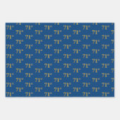 Elegant Zwart, Rood, Blauw, Faux Gold 71e Event # Inpakpapier Vel (Voorkant 3)