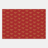 Elegant Zwart, Rood, Blauw, Faux Gold 71e Event # Inpakpapier Vel (Voorkant 2)