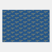 Elegant Zwart, Rood, Blauw, Faux Gold 72e Event # Inpakpapier Vel (Voorkant 3)