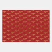 Elegant Zwart, Rood, Blauw, Faux Gold 72e Event # Inpakpapier Vel (Voorkant 2)