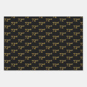 Elegant Zwart, Rood, Blauw, Faux Gold 72e Event # Inpakpapier Vel (Voorkant)