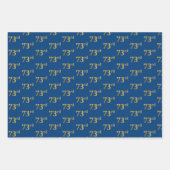 Elegant Zwart, Rood, Blauw, Faux Gold 73e Event # Inpakpapier Vel (Voorkant 3)