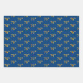 Elegant Zwart, Rood, Blauw, Faux Gold 76e Event # Inpakpapier Vel (Voorkant 3)