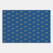 Elegant Zwart, Rood, Blauw, Faux Gold 7e Event # Inpakpapier Vel (Voorkant 3)