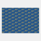 Elegant Zwart, Rood, Blauw, Faux Gold 83e Event # Inpakpapier Vel (Voorkant 3)