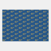 Elegant Zwart, Rood, Blauw, Faux Gold 85e Event # Inpakpapier Vel (Voorkant 3)