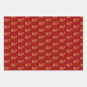 Elegant Zwart, Rood, Blauw, Faux Gold 85e Event # Inpakpapier Vel (Voorkant 2)