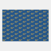 Elegant Zwart, Rood, Blauw, Faux Gold 86e Event # Inpakpapier Vel (Voorkant 3)