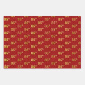 Elegant Zwart, Rood, Blauw, Faux Gold 86e Event # Inpakpapier Vel (Voorkant 2)