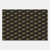 Elegant Zwart, Rood, Blauw, Faux Gold 86e Event # Inpakpapier Vel (Voorkant)