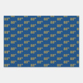 Elegant Zwart, Rood, Blauw, Faux Gold 88e Event # Inpakpapier Vel (Voorkant 3)