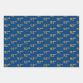 Elegant Zwart, Rood, Blauw, Faux Gold 92e Event # Inpakpapier Vel (Voorkant 3)