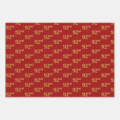 Elegant Zwart, Rood, Blauw, Faux Gold 92e Event # Inpakpapier Vel (Voorkant 2)