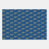 Elegant Zwart, Rood, Blauw, Faux Gold 93e Event # Inpakpapier Vel (Voorkant 3)