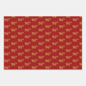 Elegant Zwart, Rood, Blauw, Faux Gold 96e Event # Inpakpapier Vel (Voorkant 2)