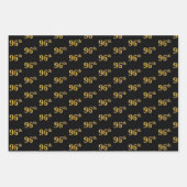 Elegant Zwart, Rood, Blauw, Faux Gold 96e Event # Inpakpapier Vel (Voorkant)