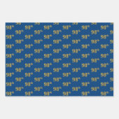 Elegant Zwart, Rood, Blauw, Faux Gold 98ste Event  Inpakpapier Vel (Voorkant 3)