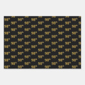 Elegant Zwart, Rood, Blauw, Faux Gold 98ste Event  Inpakpapier Vel (Voorkant)