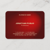 Elegant Zwart Rood Damask Professionele Sjabloon Visitekaartje (Achterkant)