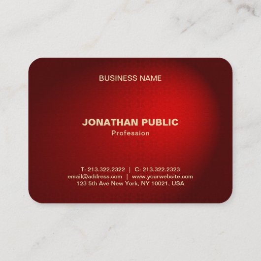 Elegant Zwart Rood Damask Professionele Sjabloon Visitekaartje (Achterkant)