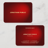 Elegant Zwart Rood Damask Professionele Sjabloon Visitekaartje (Voorkant / Achterkant)