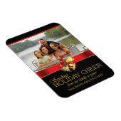 Elegant zwart-rood-feestelijke fotomagneet magneet (Rechterzijde)