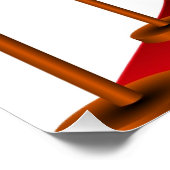 Elegant Zwart Rood Tapijt Zoet 16 Verjaardag Welko Perfect Poster (Hoek)