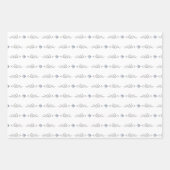 Elegant Zwart Rood Wit Patroon Gift Inpakpapier Vel (Voorkant 3)