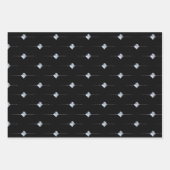 Elegant Zwart Rood Wit Patroon Gift Inpakpapier Vel (Voorkant)