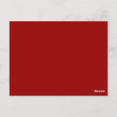 Elegant Zwart Rood Wit Trouwtafel Nummer Kaart (Achterkant)