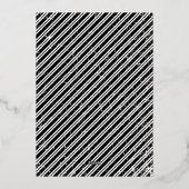 Elegant zwart Roos Gold 50ste verjaardag Folie Uitnodiging (Achterkant)